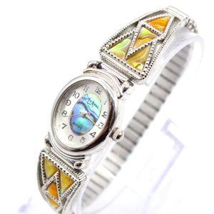 Vintage Express LA Watch Womens Silver Tone Stainless Steel Classic Oval Dial